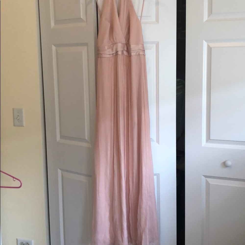 Amsale halter bridesmaid dress style G564C